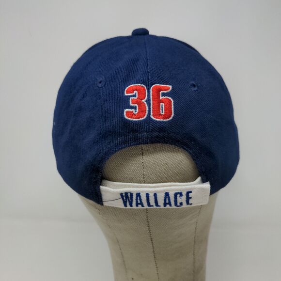 Detroit Pistons Men's NBA Ben Wallace Strapback Hat Blue White Embroidered #36 - Picture 8 of 12
